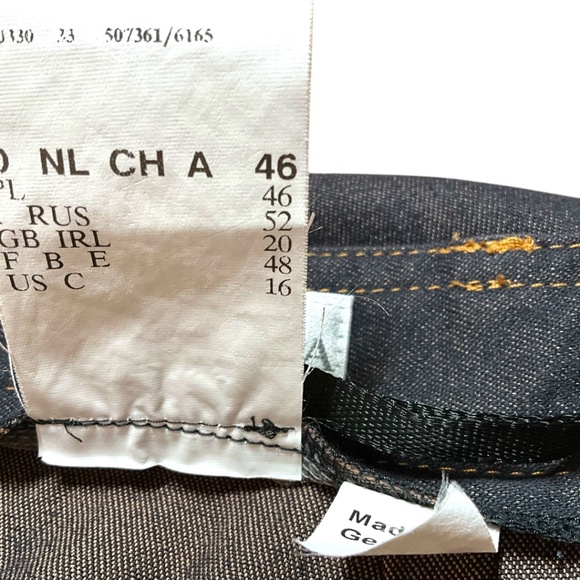 MARCONA Cotton Blend Chambray Maxi Pencil Skirt Front Reversable Zipper Sz 16 - Picture 8 of 10